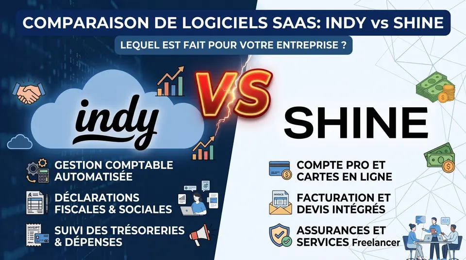 Comparatif Indy contre Shine pour indépendants